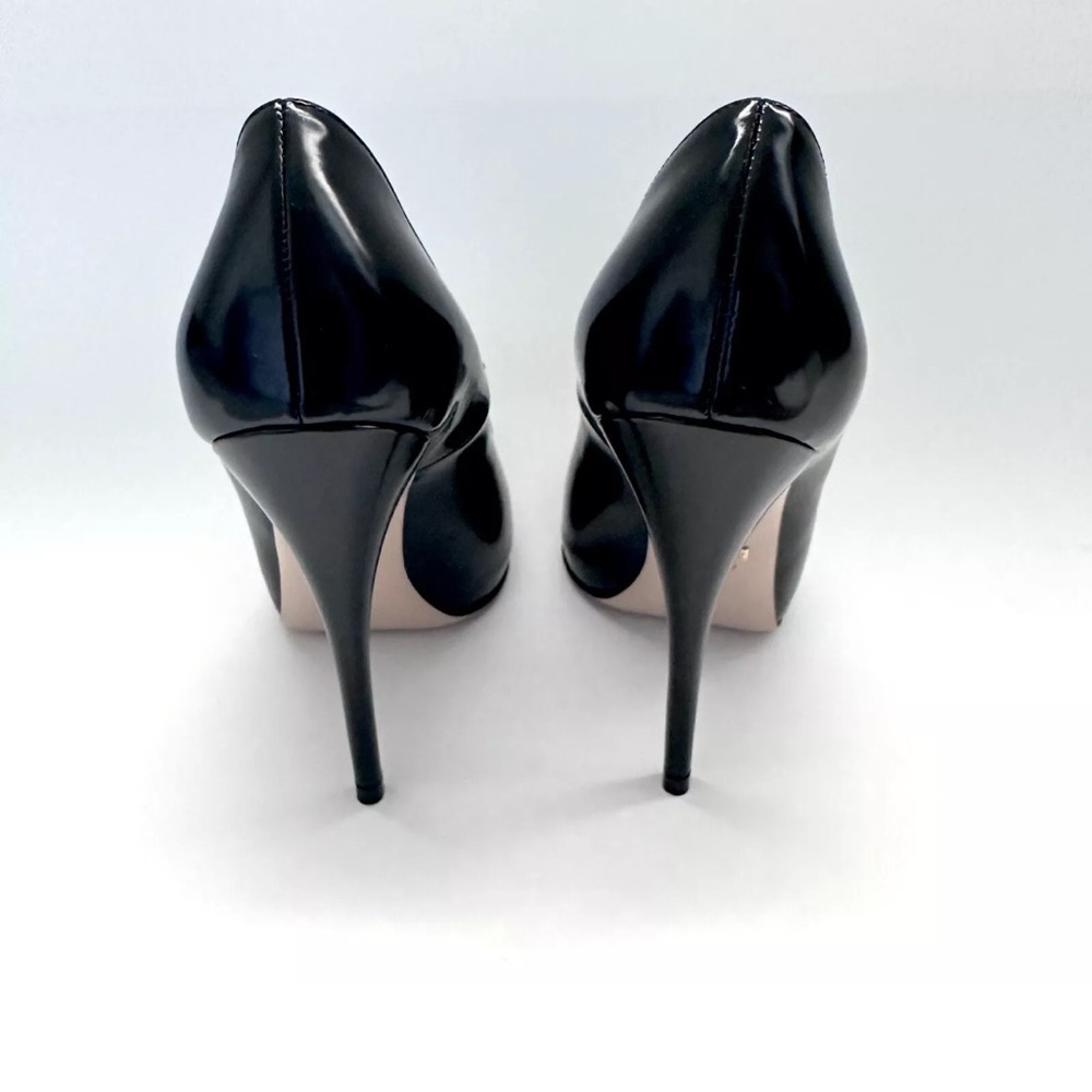 Gucci Elaisa black Leather Heels Shoes size 35 - Picture 9 of 11